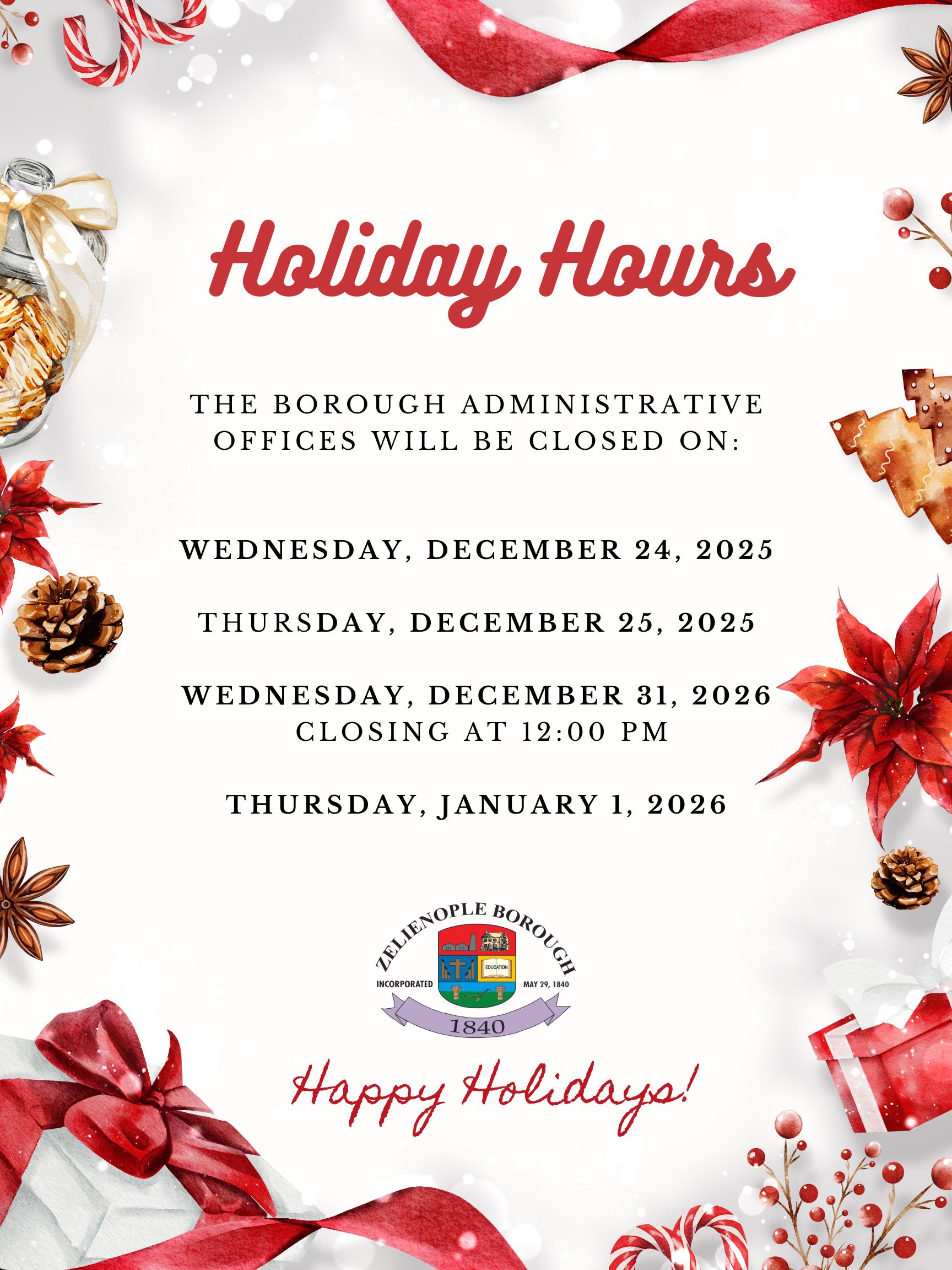 Holiday Office Hours